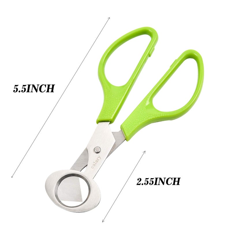 Calary 3Pcs Quail Egg Cutter Scissors Kitchen Egg Shears Tool (Green) - Image 2
